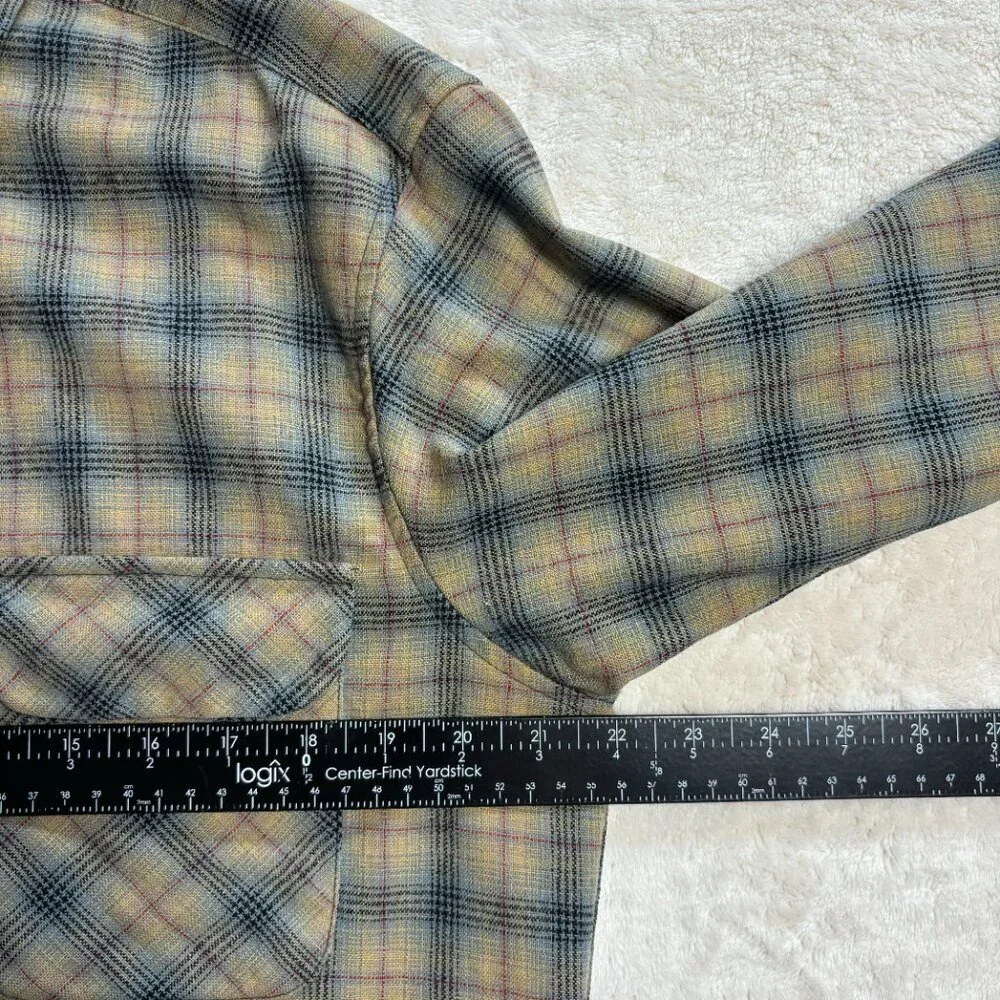 Pendleton Mens Board Shirt Jac Flannel Button Down Size Medium Plaid Long Sleeve - Picture 14 of 16